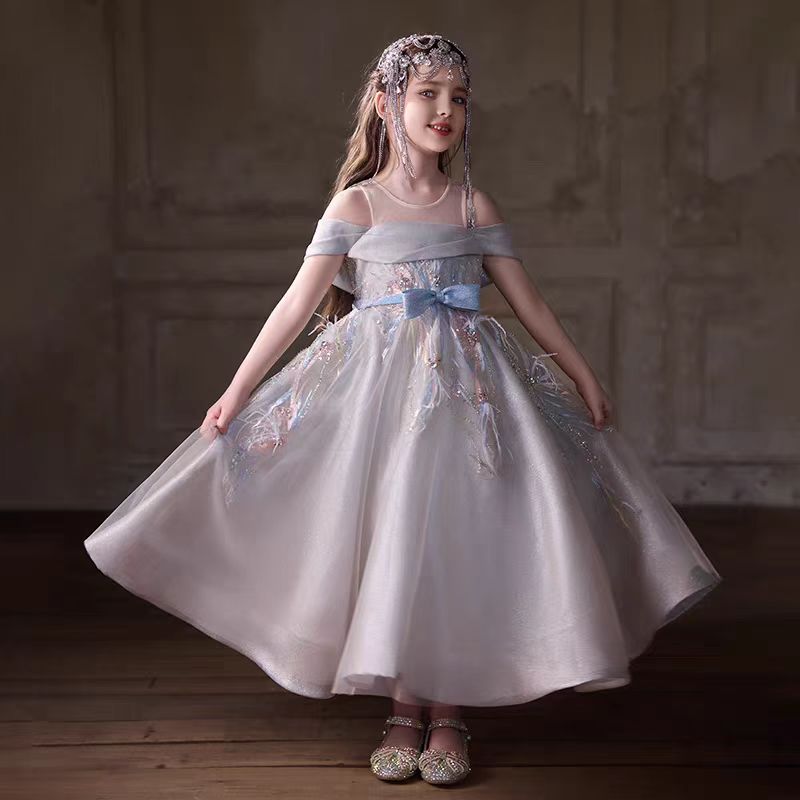 Charming Flower Girl Dress for Birthday Party Princess Formal Gown J076