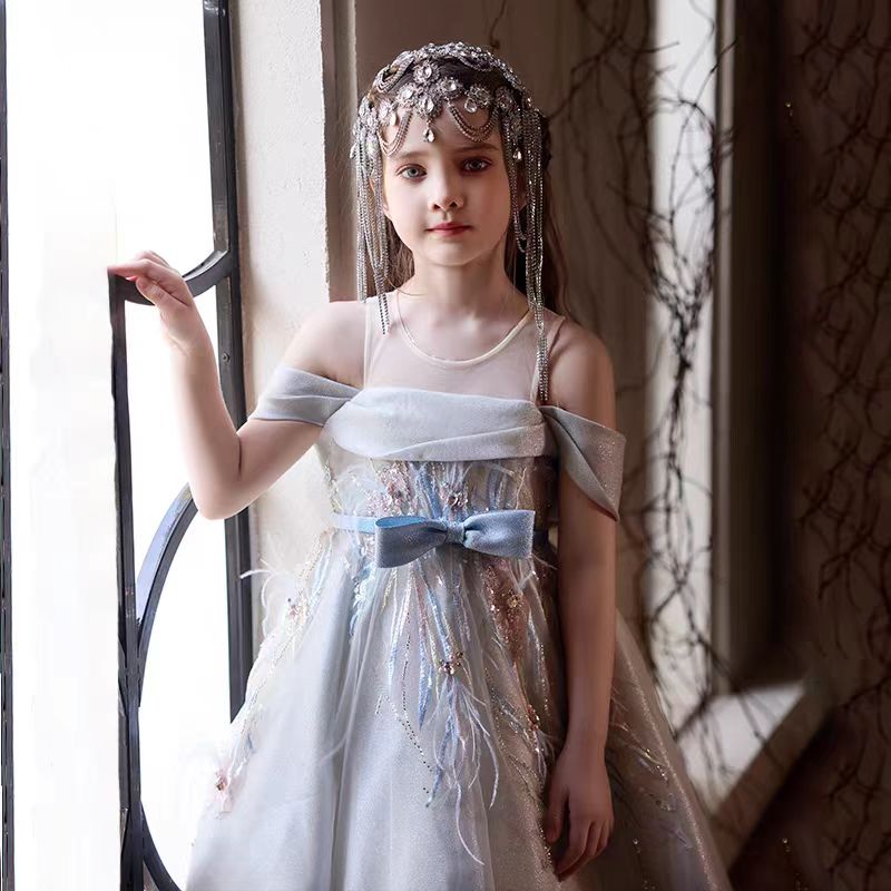 Charming Flower Girl Dress for Birthday Party Princess Formal Gown J076