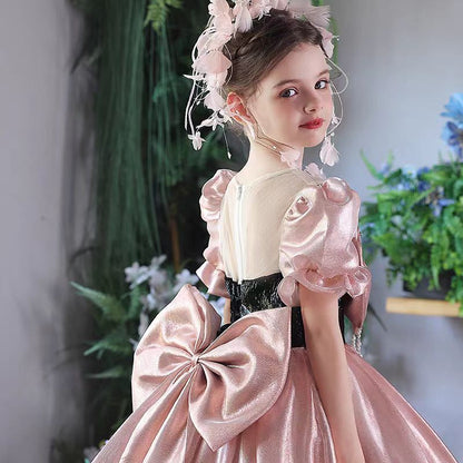 Luxury Princess Style Flower Girl Gown for Birthday Party J224