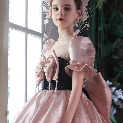 Luxury Princess Style Flower Girl Gown for Birthday Party J224