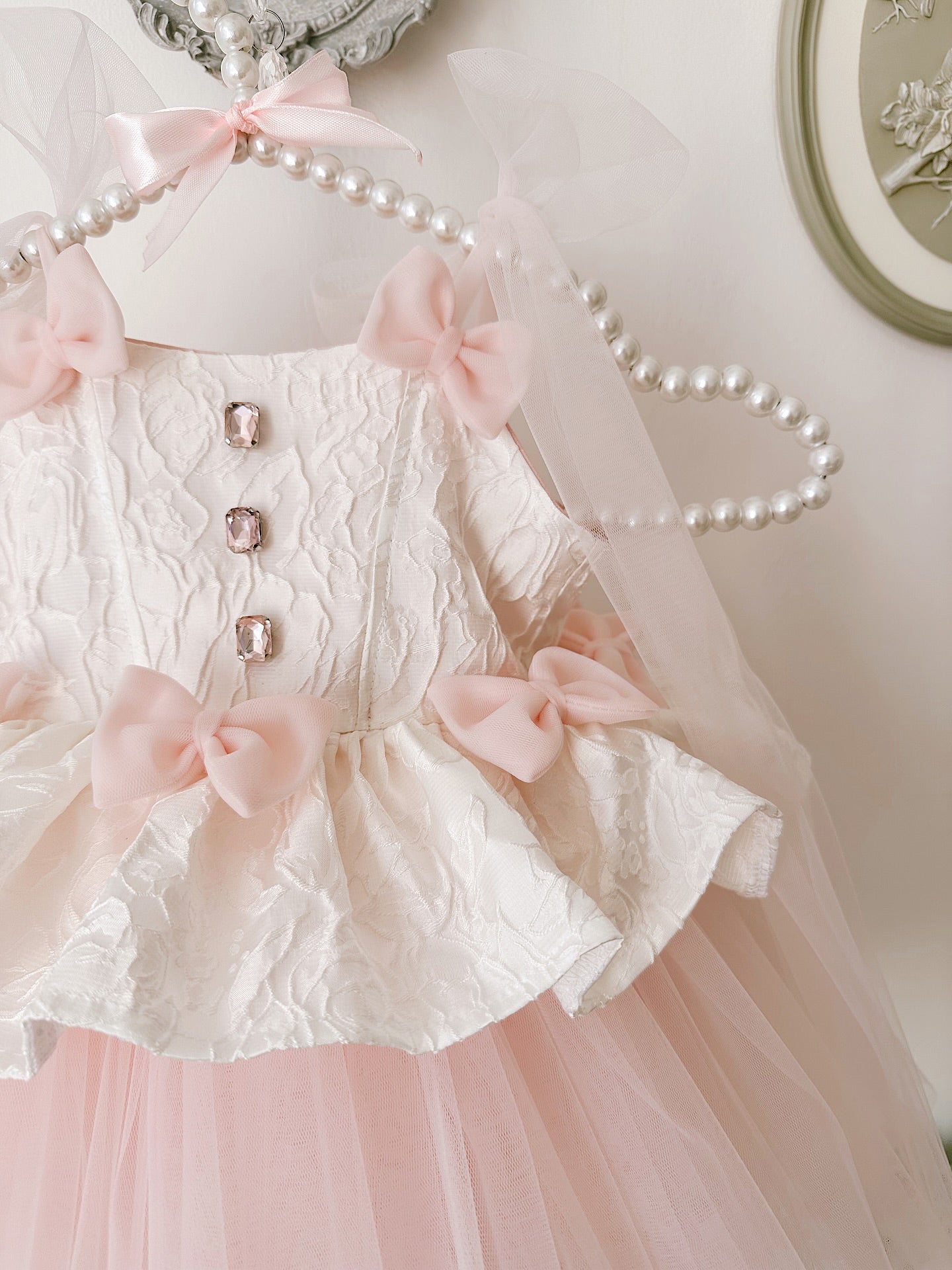 Pink Flower Girl Dress for Toddler Birthday Wedding Party D114