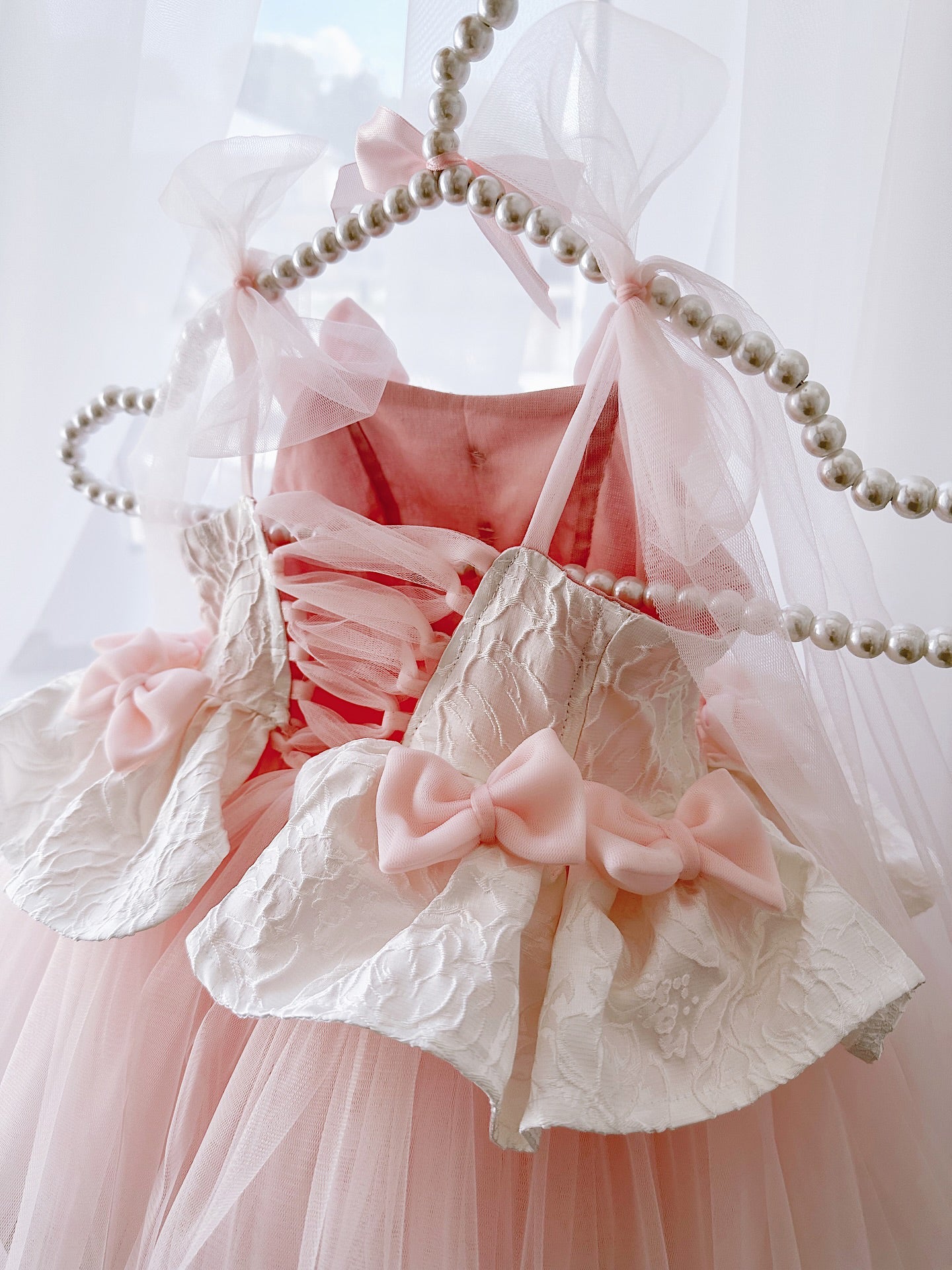 Pink Flower Girl Dress for Toddler Birthday Wedding Party D114