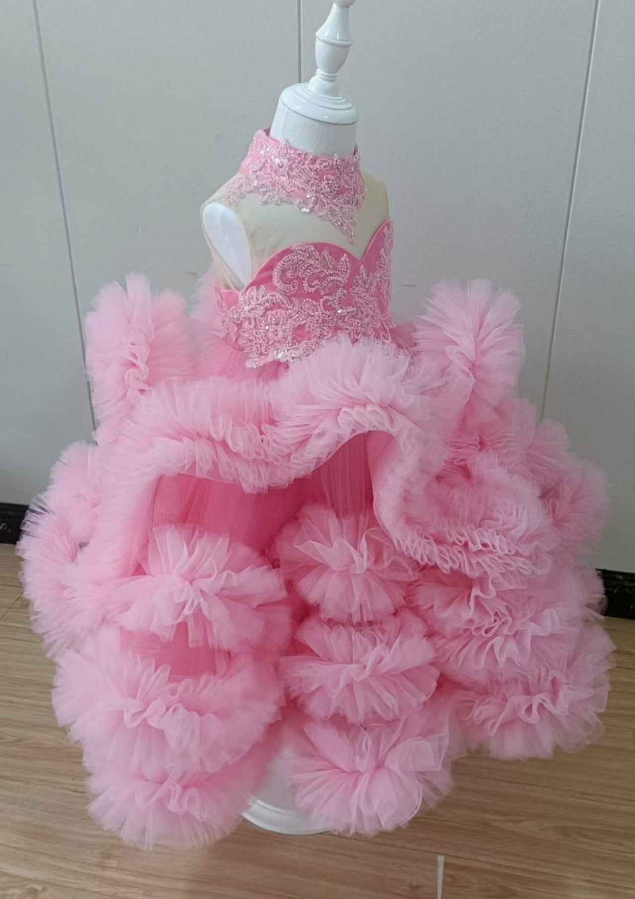 Princess Flowers Girl Dress with Kids Birthday Pageant Gown J512