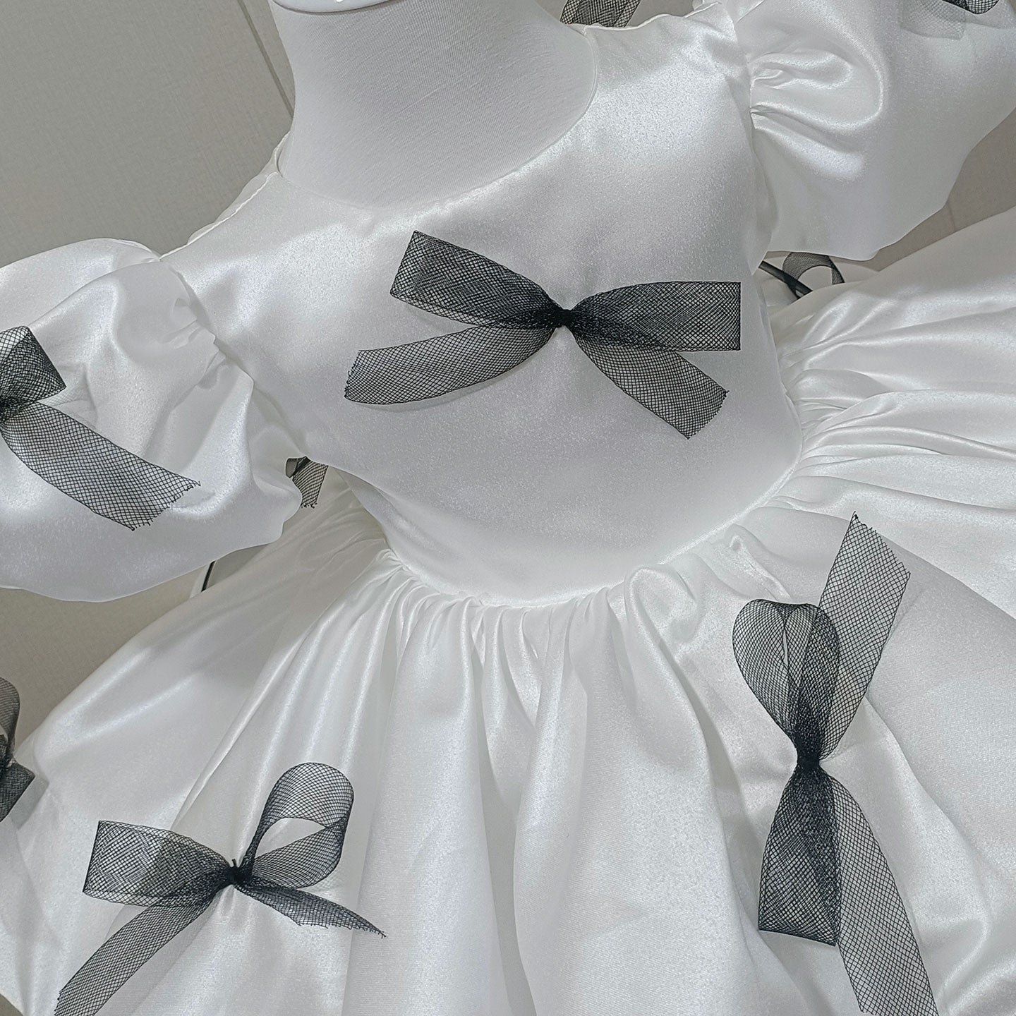 Luxury Black Flower Girl Dress for Kids Birthday Party Gown D173