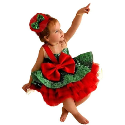 Lovely Christmas Baby Girl Dress Princess Holiday Birthday Party D194