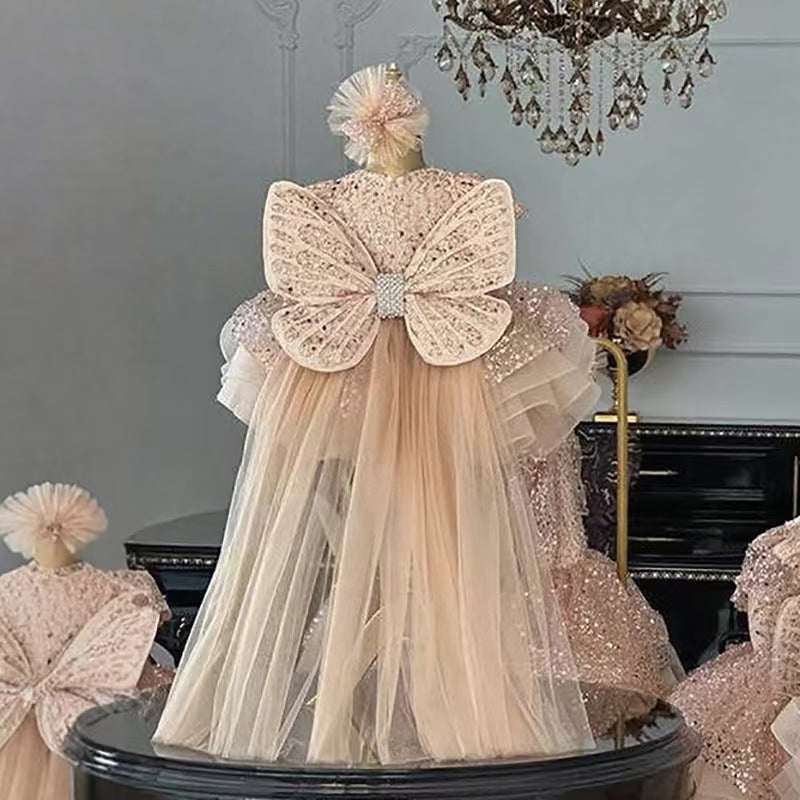 Luxury Princess Girl Gown Kids Birthday Wedding Party Dress J592