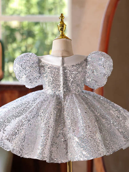 Charming Sparkle Girl Dress Kids Birthday Party Gown J597