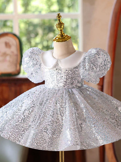 Charming Sparkle Girl Dress Kids Birthday Party Gown J597