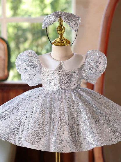 Charming Sparkle Girl Dress Kids Birthday Party Gown J597