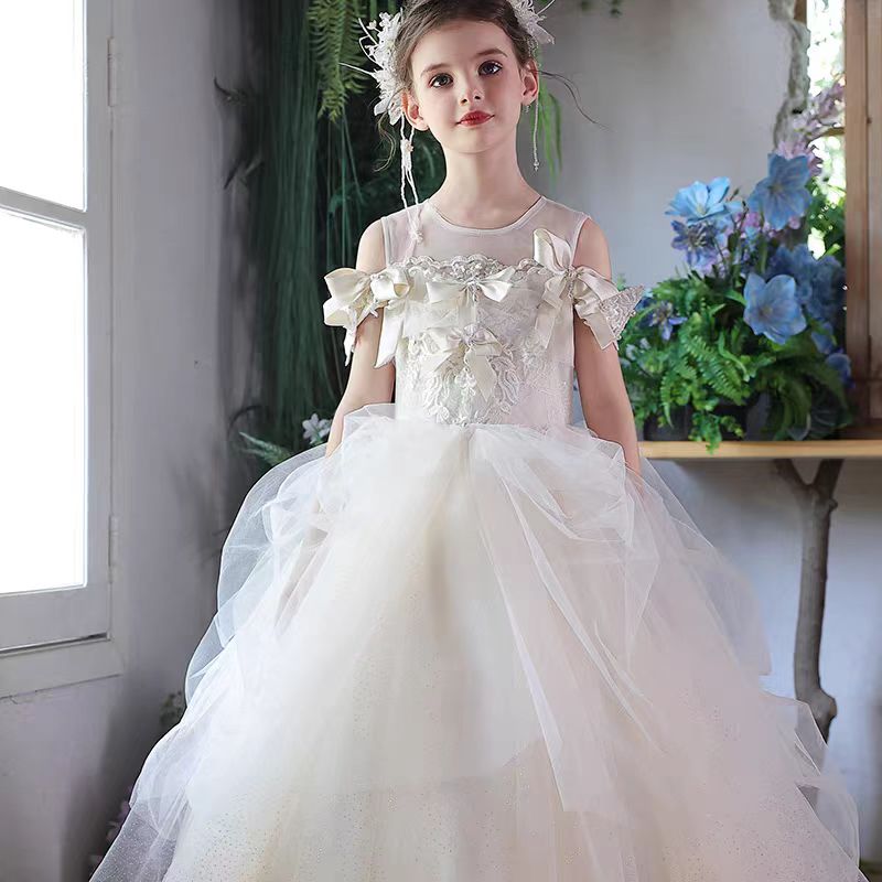 Elegant Lace Princess Girl Dress for Birthday Party and Pageant J131
