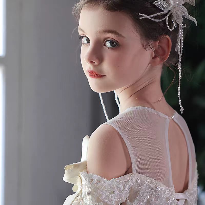 Elegant Lace Princess Girl Dress for Birthday Party and Pageant J131