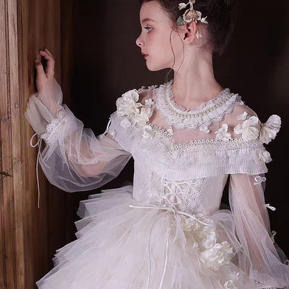 Chic Long Sleeve Princess Girl Dress for Birthday Party J302