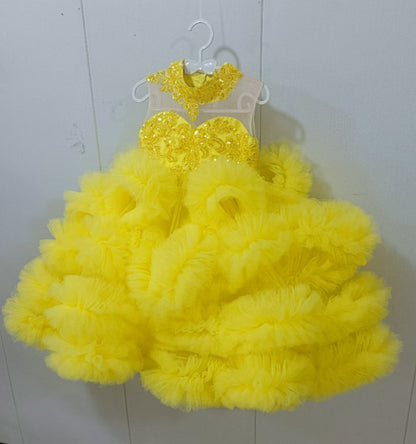 Princess Flowers Girl Dress with Kids Birthday Pageant Gown J512